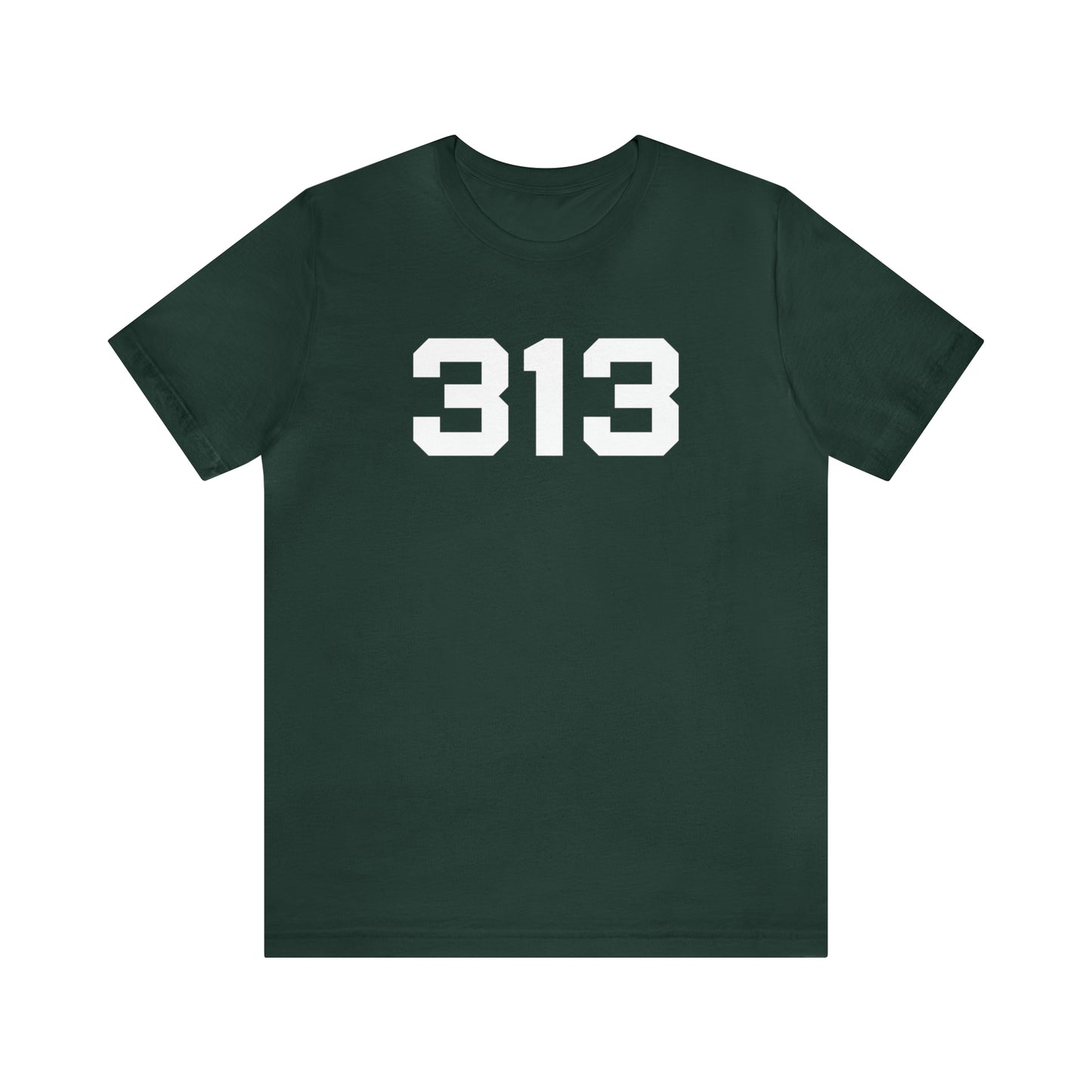 Detroit '313' T-Shirt (Athletic Font) | Unisex Standard Fit