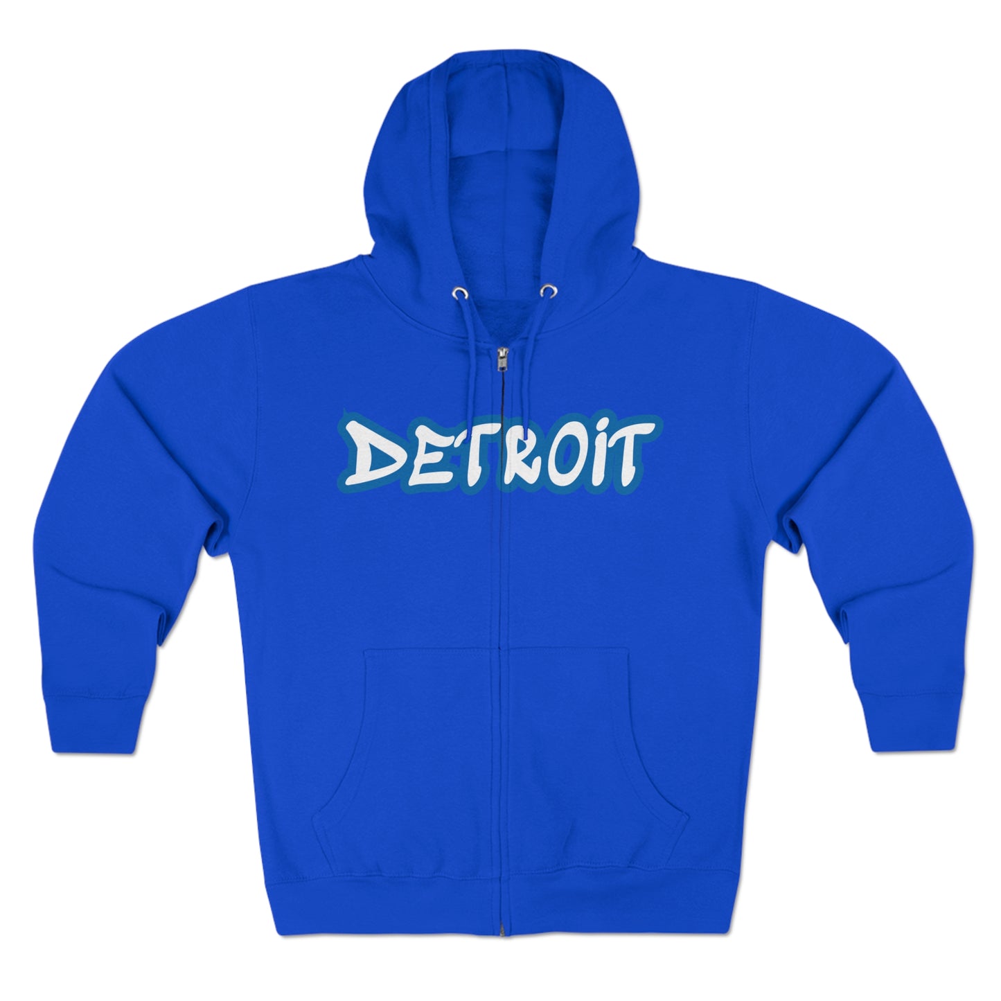 'Detroit' Hoodie (Azure Tag Font) | Unisex Full Zip