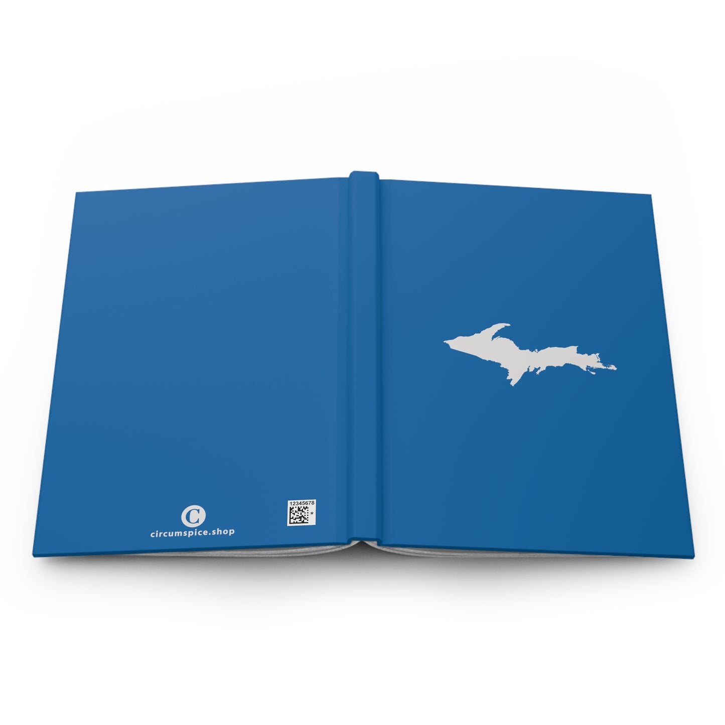 Michigan Upper Peninsula Hardcover Journal (Azure w/ UP Outline) | Ruled - 150pgs