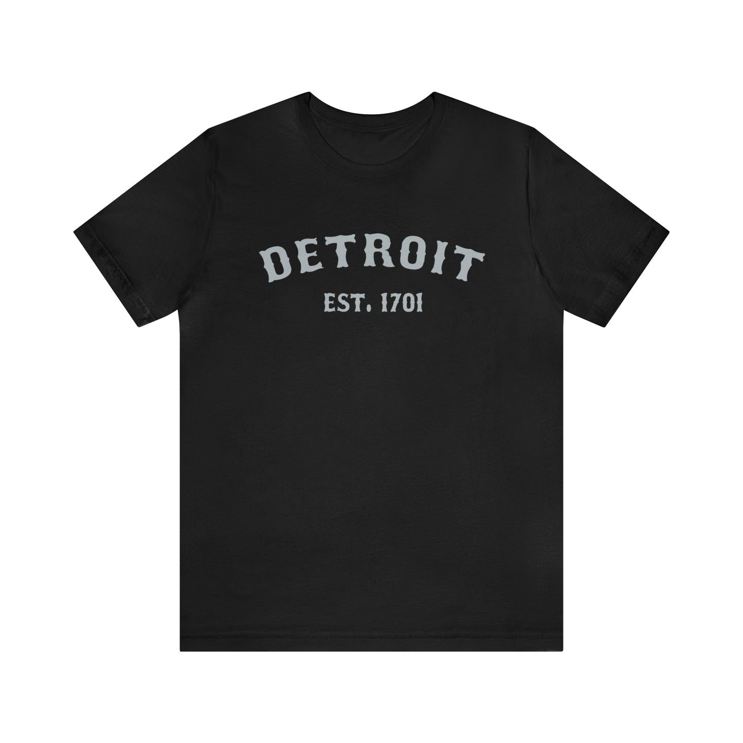 Detroit EST. 1701' T-Shirt (Silver Ballpark Font) | Unisex Standard