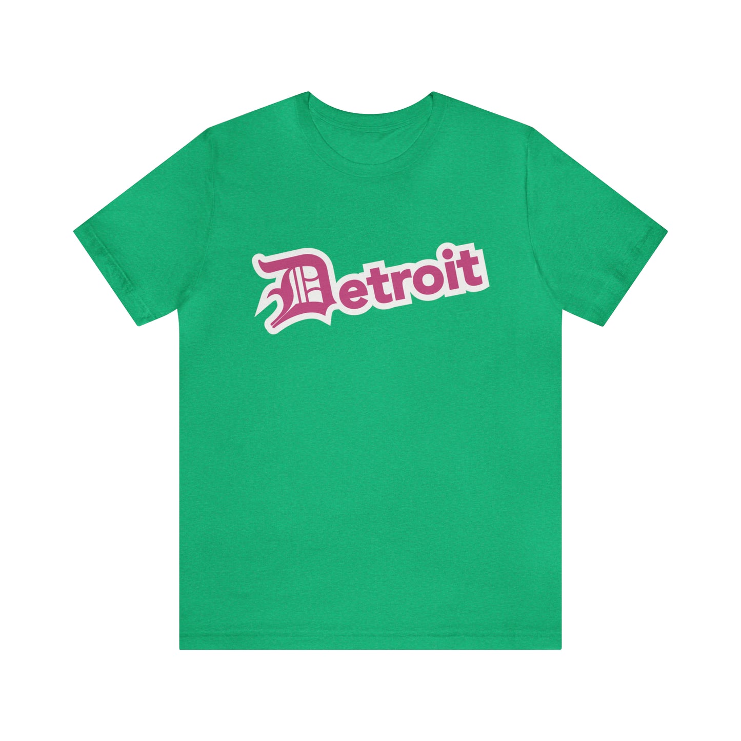 'Detroit' T-Shirt (Apple Blossom Pink w/ Old English 'D') | Unisex Standard