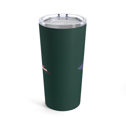 Michigan Upper Peninsula Tumbler (w/ UP USA Flag) | Laconic Green - 20oz