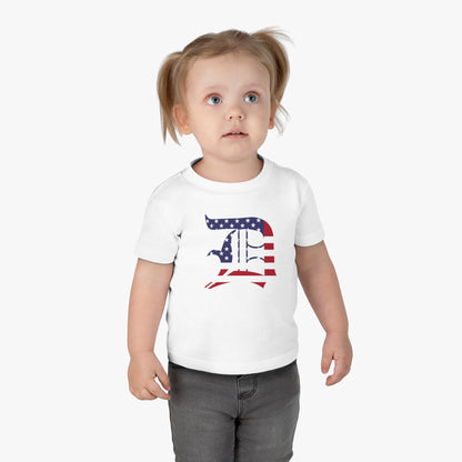 Detroit 'Old English D' Infant T-Shirt (Patriotic Edition) | Short Sleeve