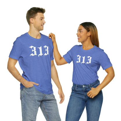 Detroit '313' T-Shirt (Old English Font) | Unisex Standard Fit