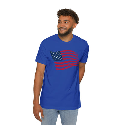 Wavy United States Flag T-Shirt | Made in USA