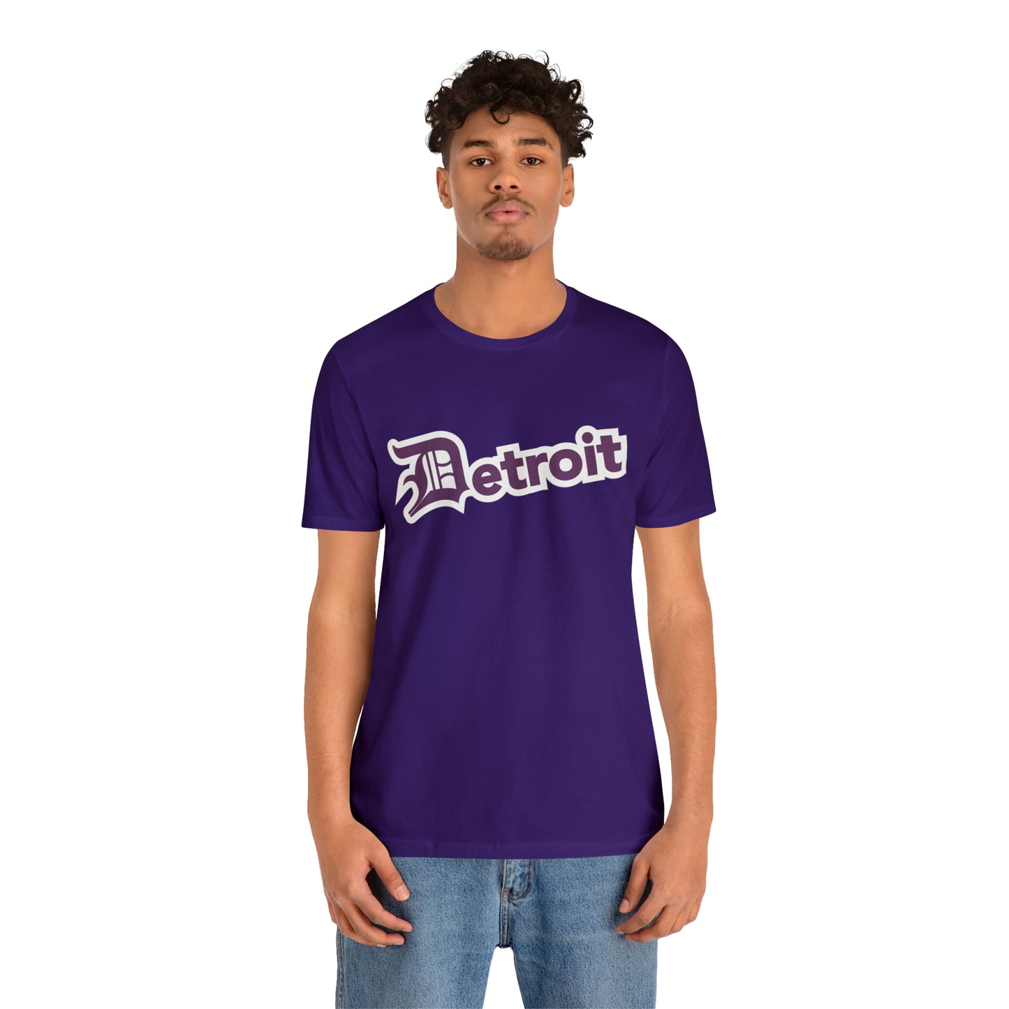 'Detroit' T-Shirt (Plum w/ Old English 'D') | Unisex Standard