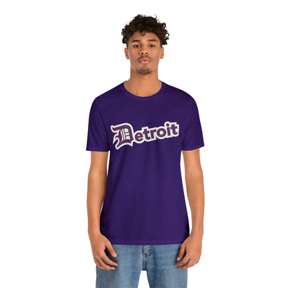 'Detroit' T-Shirt (Plum w/ Old English 'D') | Unisex Standard