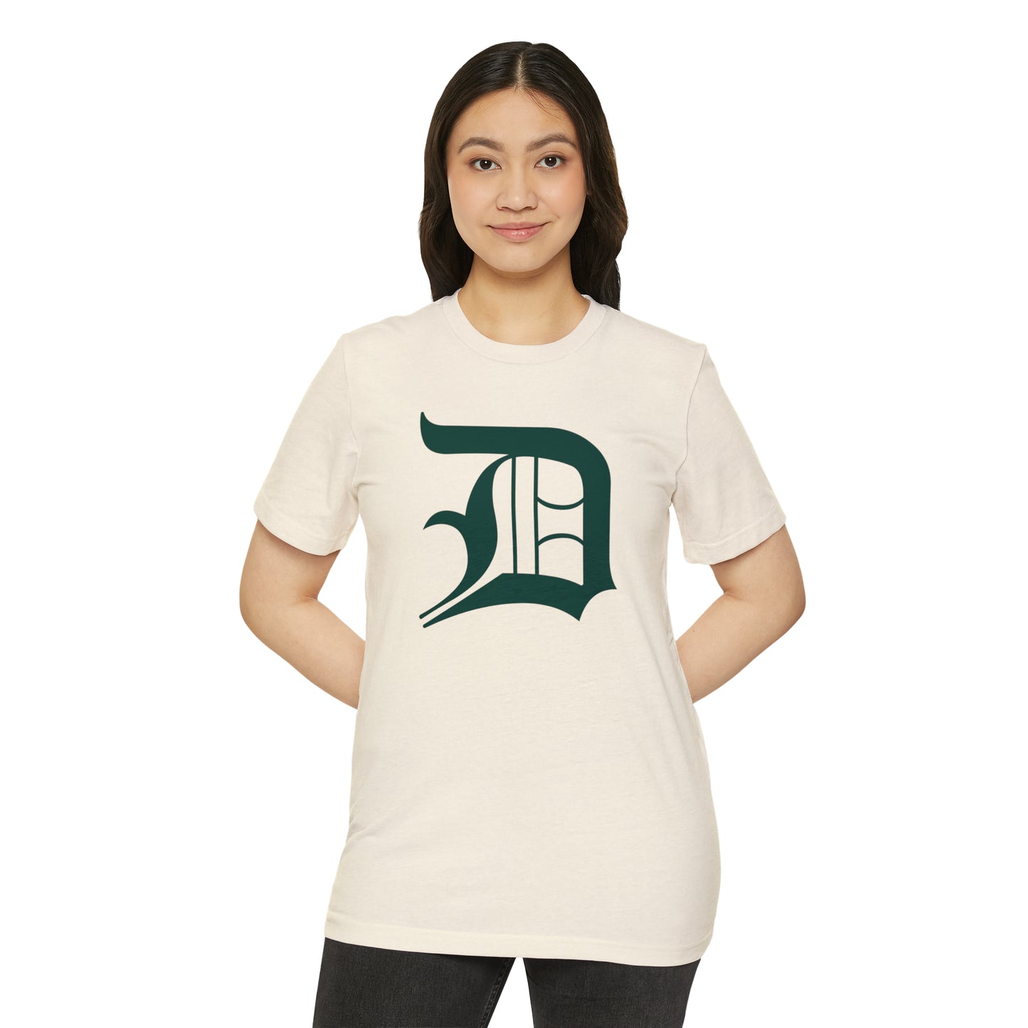 Detroit 'Old English D' T-Shirt (Laconic Green) | Unisex Recycled Organic