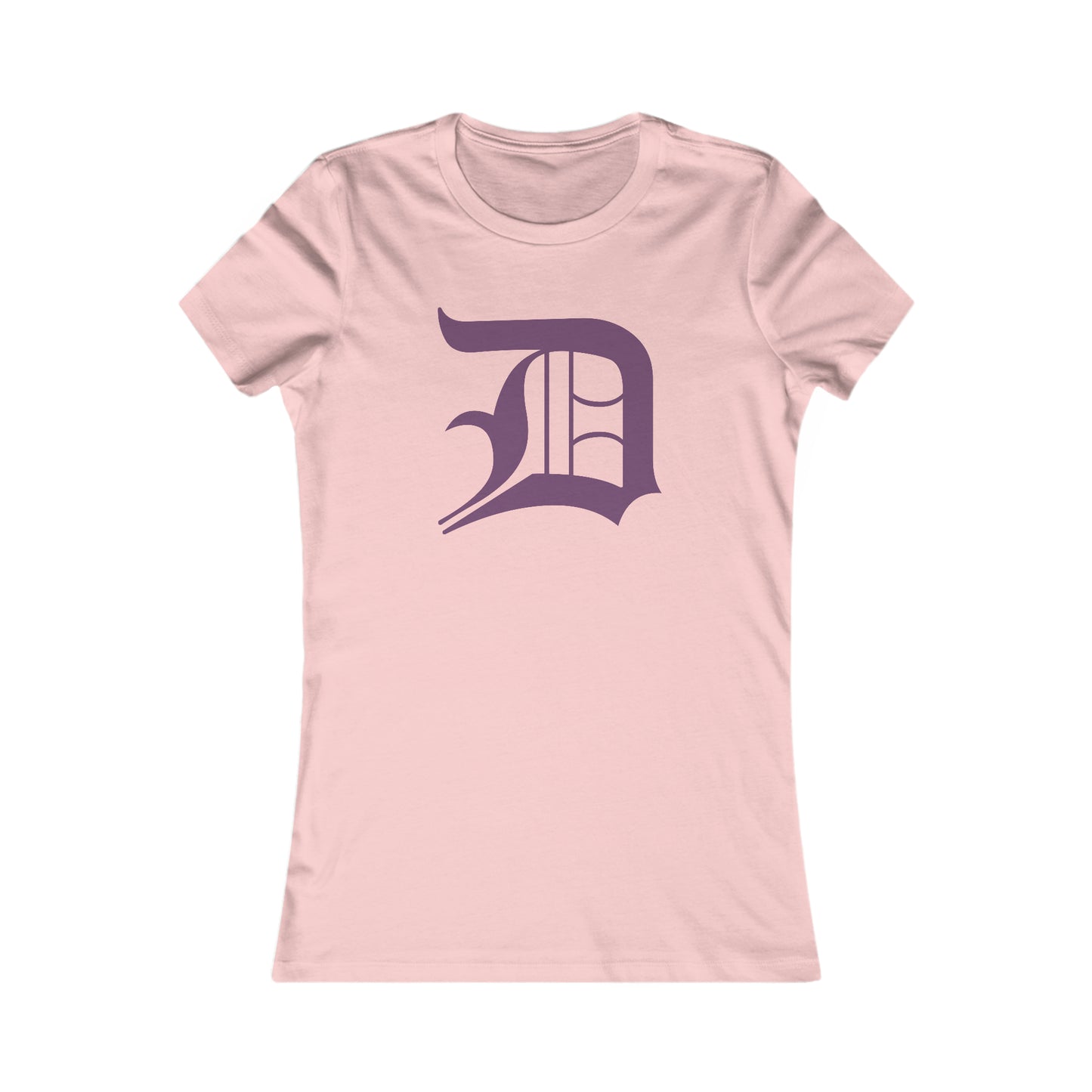 Detroit 'Old English D' T-Shirt (Plum) | Women's Slim Fit