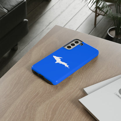 Michigan Upper Peninsula Tough Phone Case (Motor Town Blue w/ UP Outline) | Samsung & Pixel Android