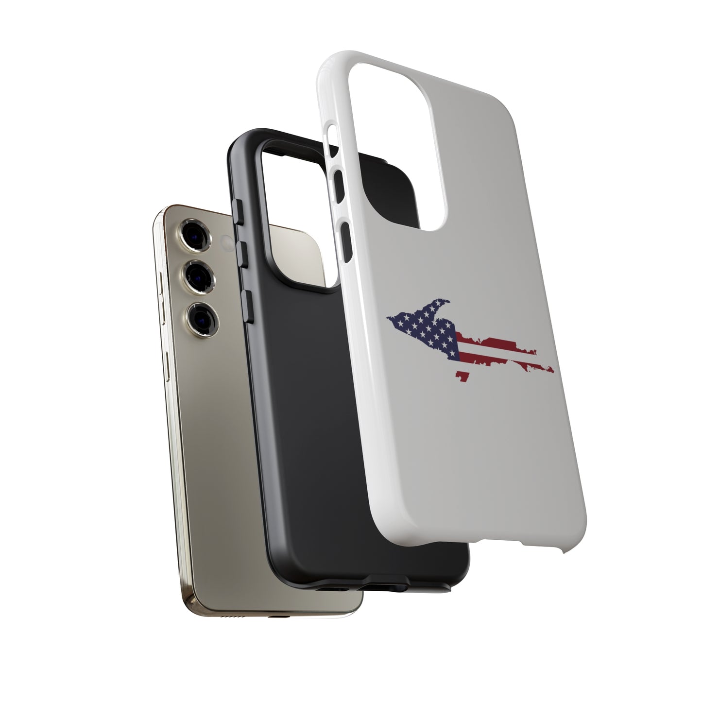 Michigan Upper Peninsula Tough Phone Case (w/ UP USA Flag Outline) | Samsung & Pixel Android