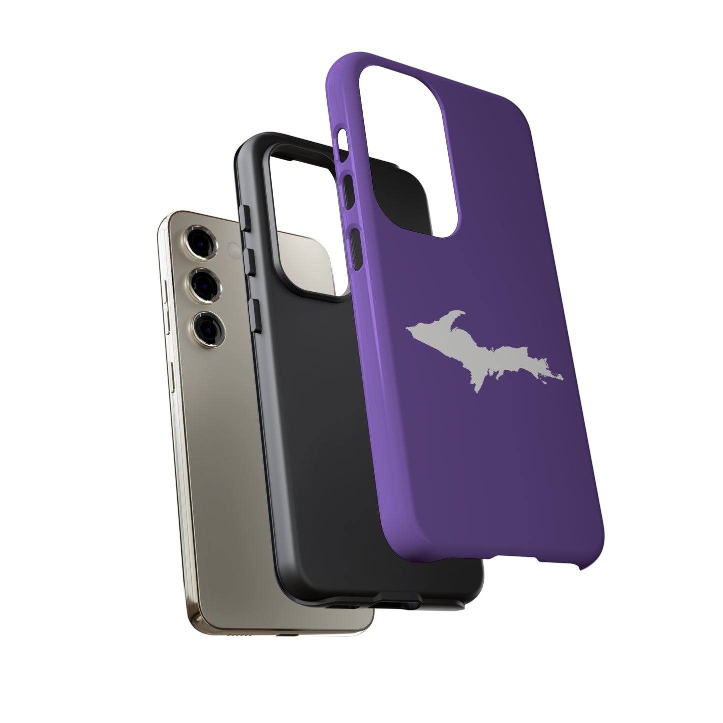 Michigan Upper Peninsula Tough Phone Case (Lake Iris w/ UP Outline) | Samsung & Pixel Android