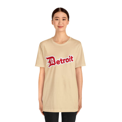 'Detroit' T-Shirt (Aliform Red w/ Old English 'D') | Unisex Standard