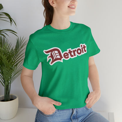 'Detroit' T-Shirt (Ore Dock Red w/ Old English 'D') | Unisex Standard