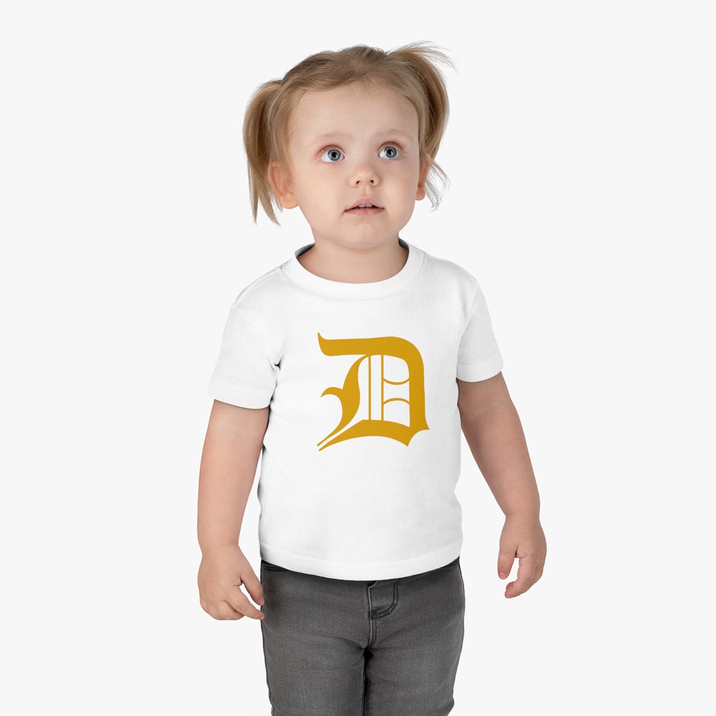 Detroit 'Old English D' Infant T-Shirt (Gold) | Short Sleeve