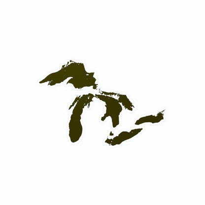 Great Lakes Kiss-Cut Windshield Decal | Military Green