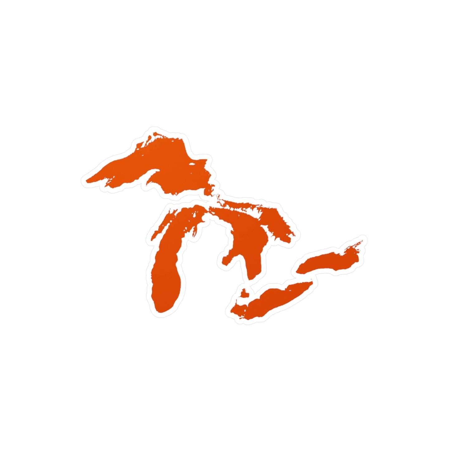 Great Lakes Kiss-Cut Windshield Decal | Maple Leaf Orange