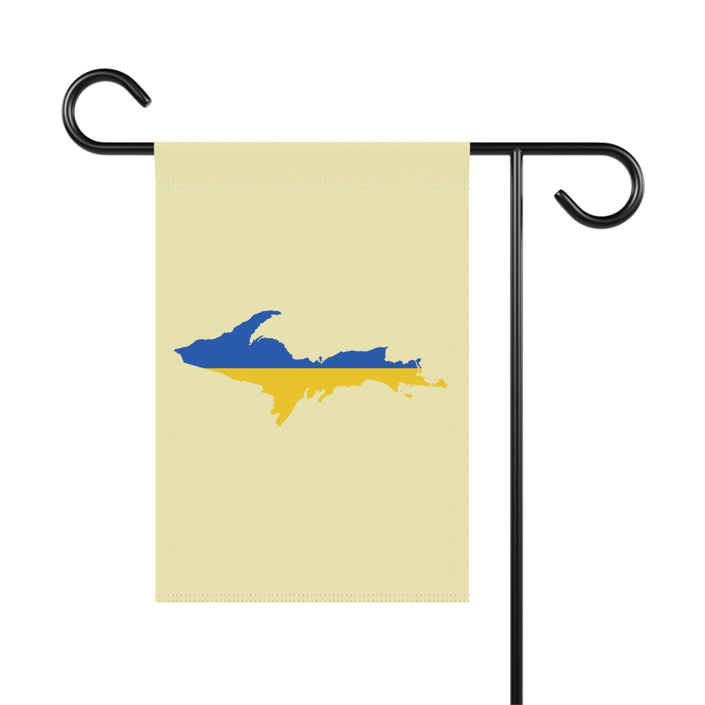 Michigan Upper Peninsula Home & Garden Flag (w/ UP Ukraine Flag) | Canary Yellow