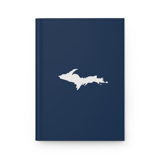 Michigan Upper Peninsula Hardcover Journal (Navy w/ UP Outline) | Ruled - 150pgs