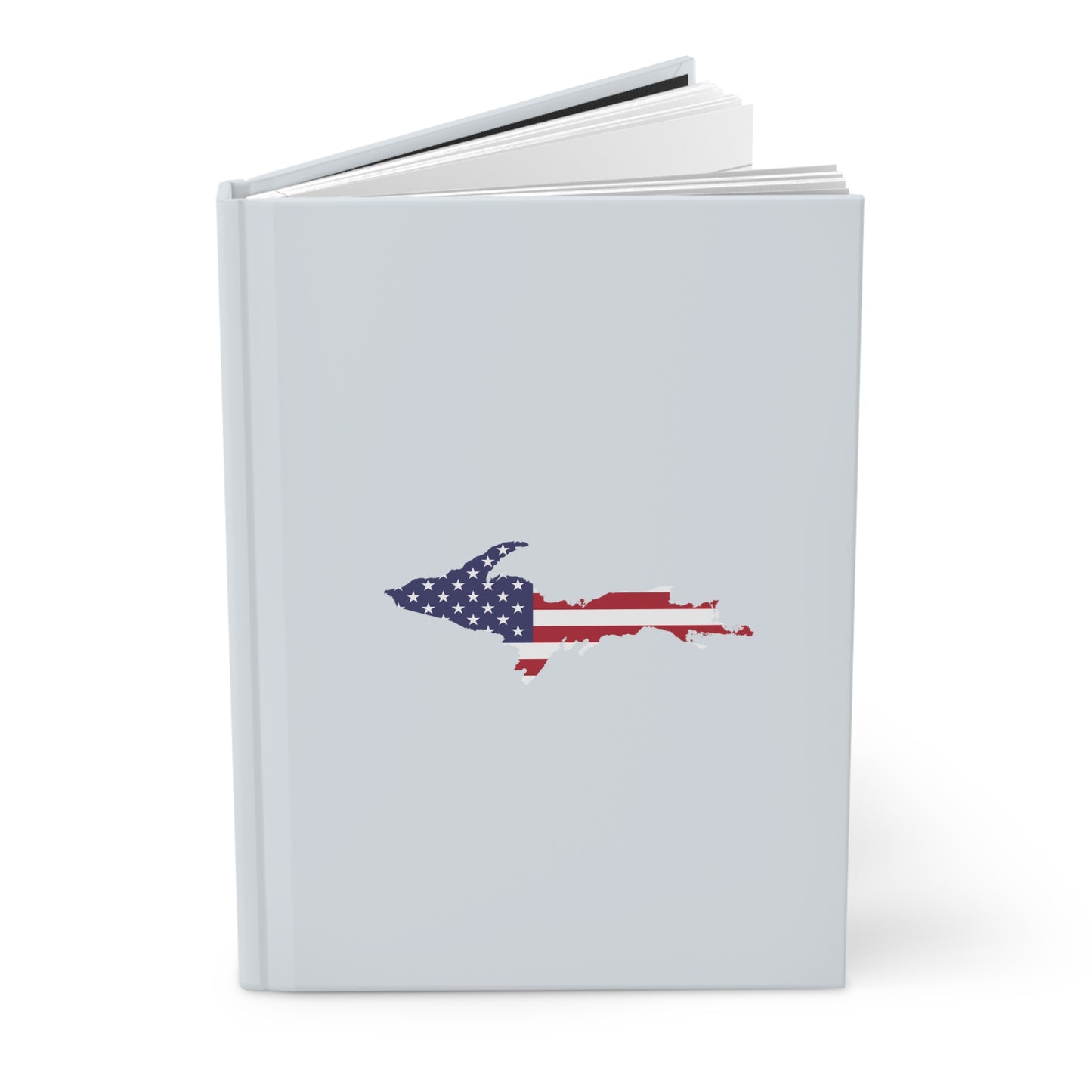 Michigan Upper Peninsula Hardcover Journal (w/ UP USA Flag) | Ruled - Gossy White