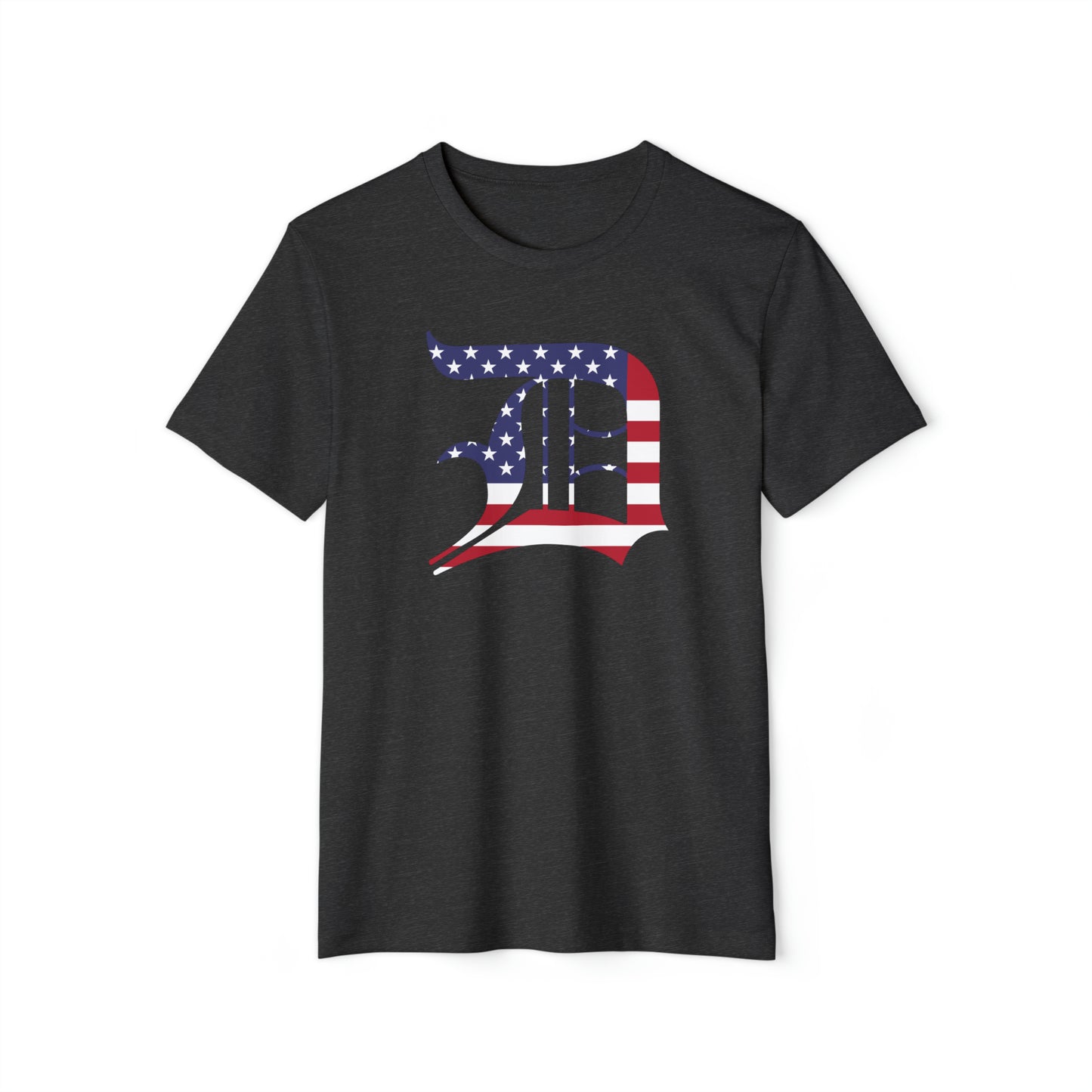 Detroit 'Old English D' T-Shirt (Patriotic Edition) | Unisex Recycled Organic