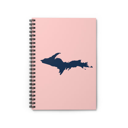 Michigan Upper Peninsula Spiral Notebook (w/ UP Outline) | Cosmos Pink