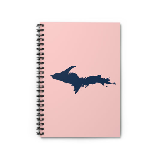 Michigan Upper Peninsula Spiral Notebook (w/ UP Outline) | Cosmos Pink