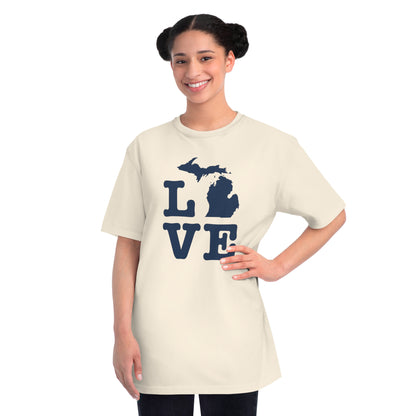 Michigan 'Love' T-Shirt (Typewriter Font) | Unisex Organic