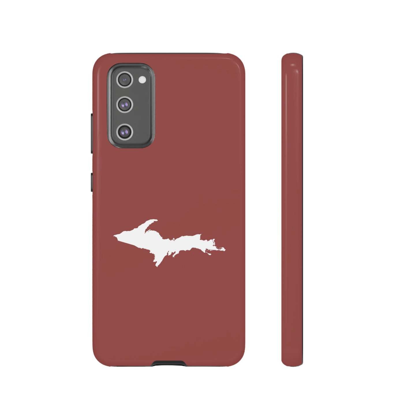 Michigan Upper Peninsula Tough Phone Case (Ore Dock Red w/ UP Outline) | Samsung & Pixel Android