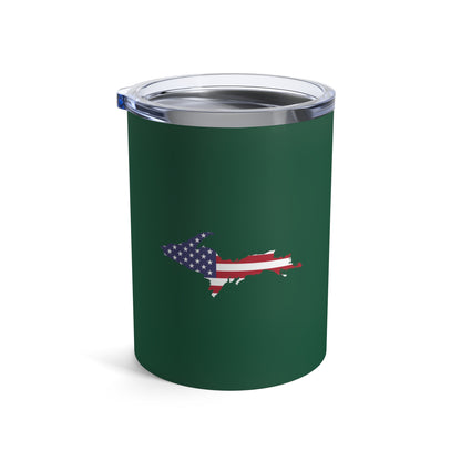 Michigan Upper Peninsula Tumbler (w/ UP USA Flag) | Superior Green - 10oz