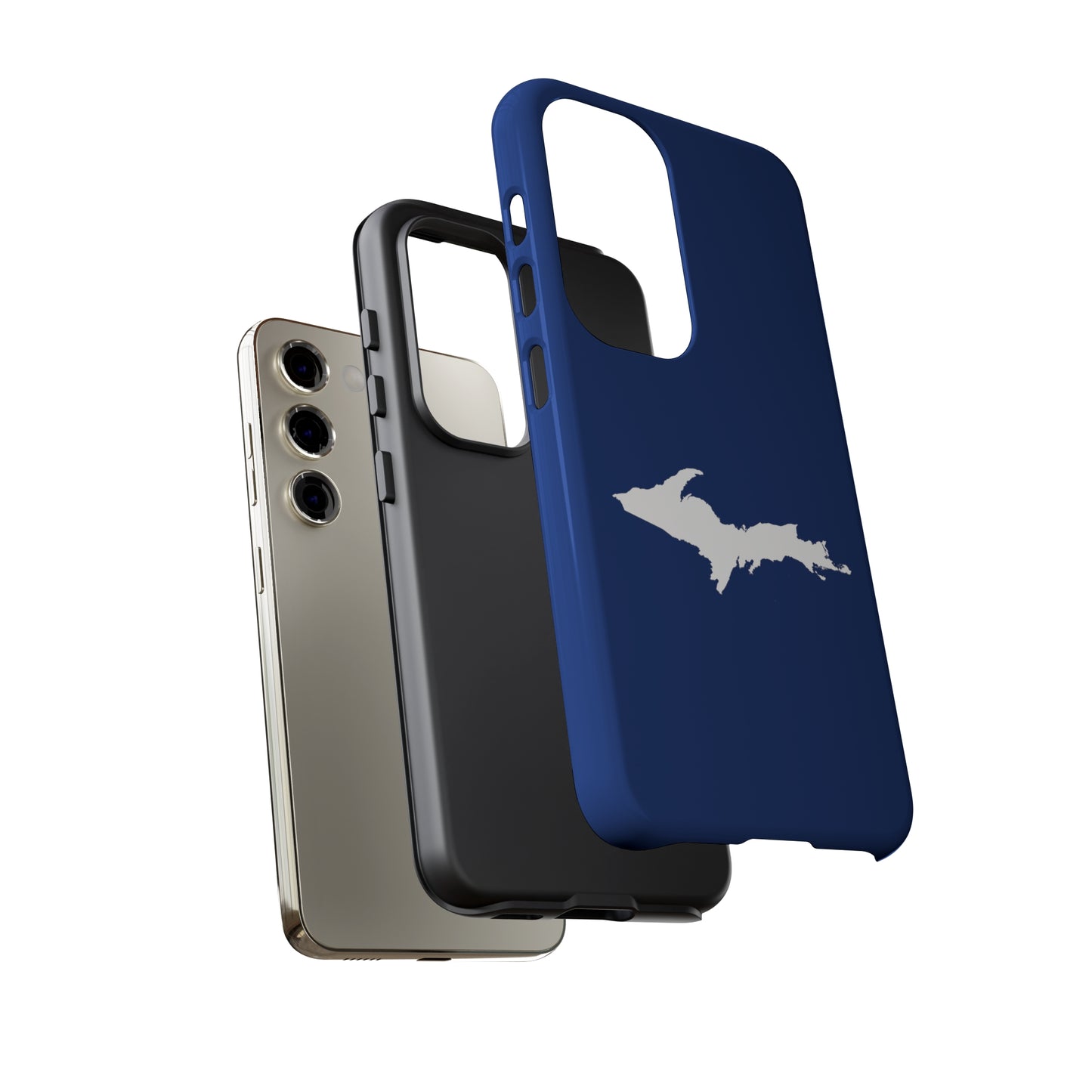 Michigan Upper Peninsula Tough Phone Case (Dearborn Blue w/ UP Outline) | Samsung & Pixel Android