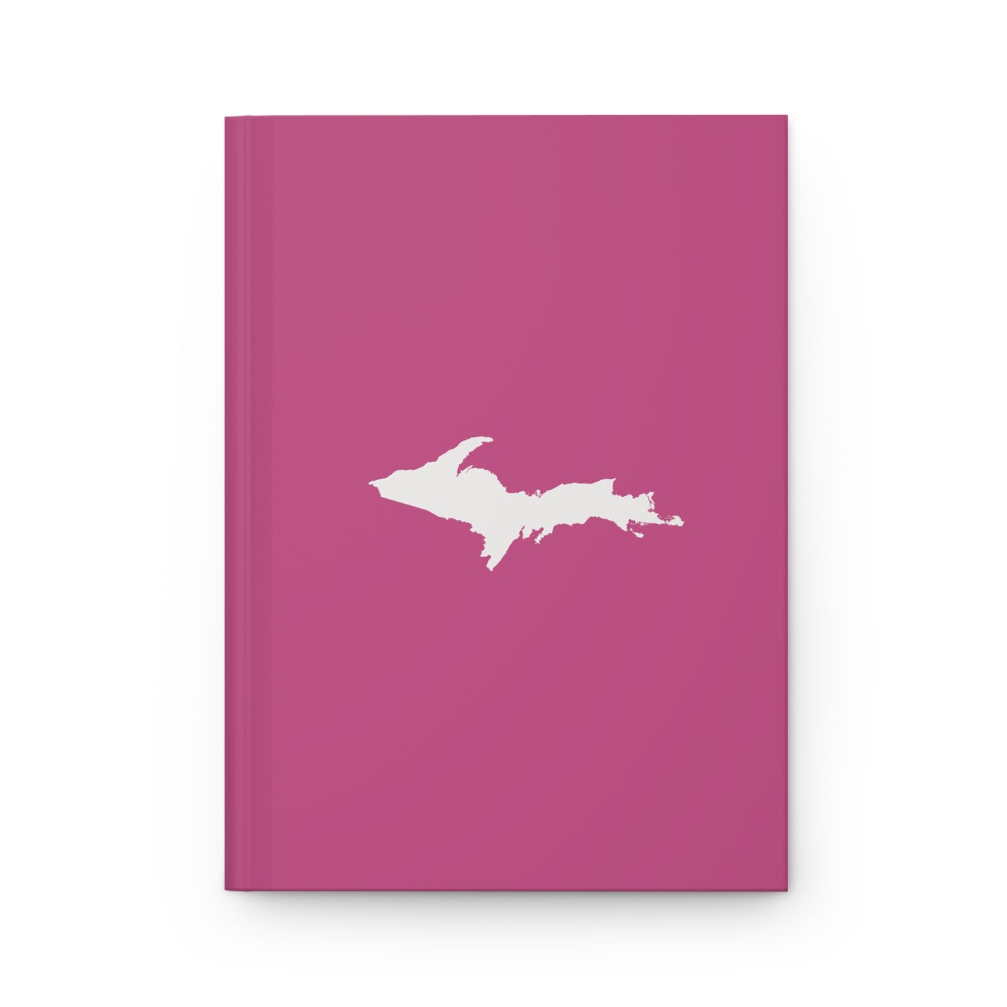 Michigan Upper Peninsula Hardcover Journal (Apple Blossom Pink w/ UP Outline) | Ruled - 150pgs