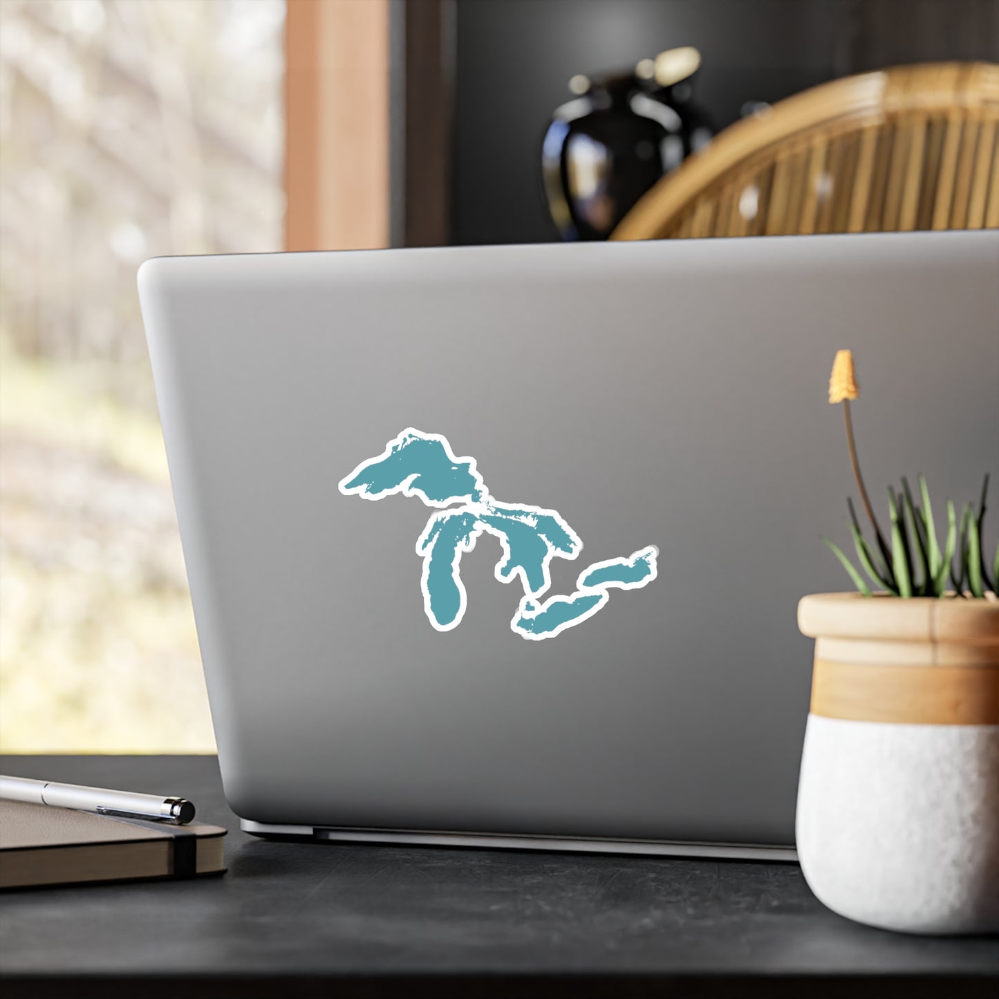 Great Lakes Kiss-Cut Windshield Decal | Huron Blue