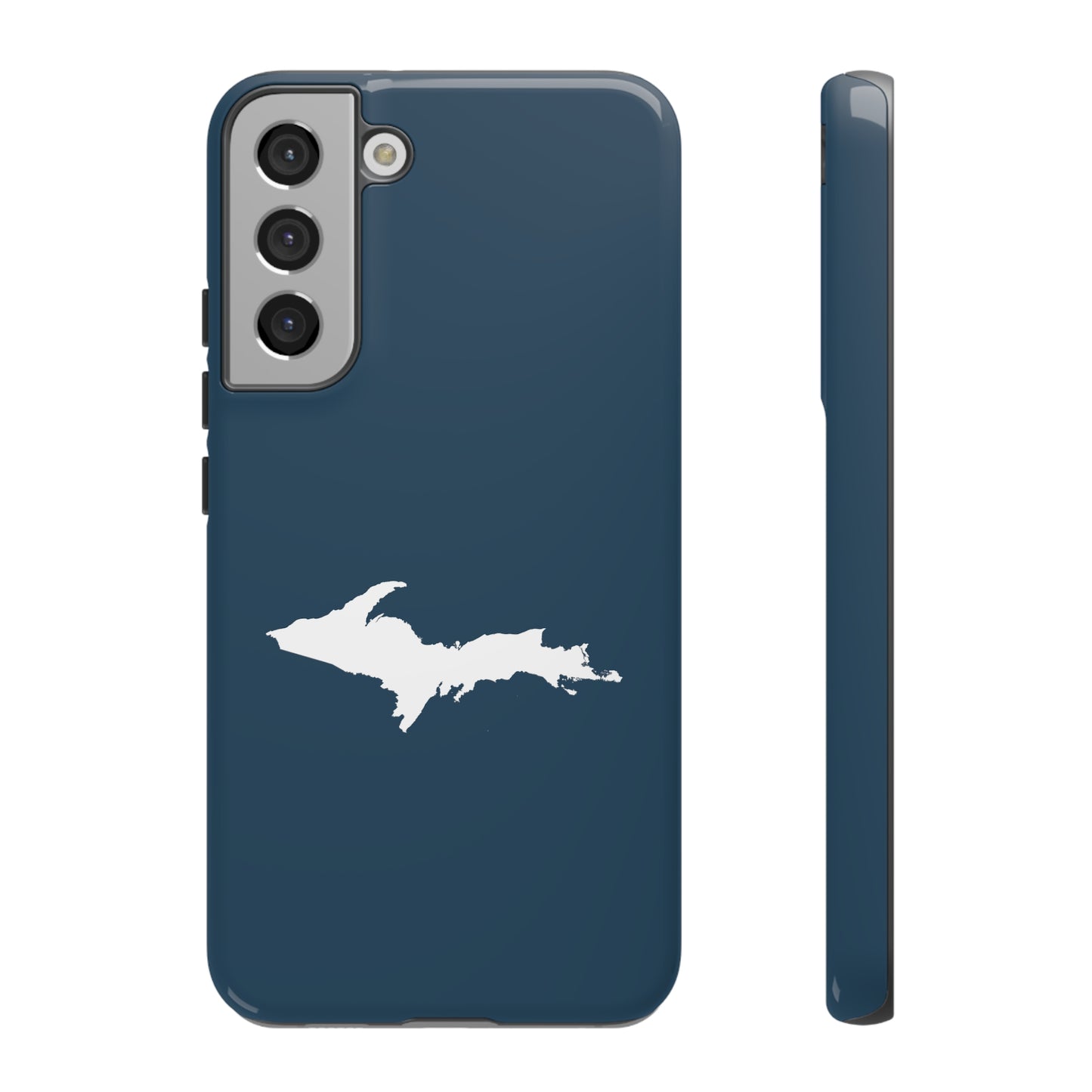 Michigan Upper Peninsula Tough Phone Case ('37 Caddie Cavalier Blue w/ UP Outline) | Samsung & Pixel Android