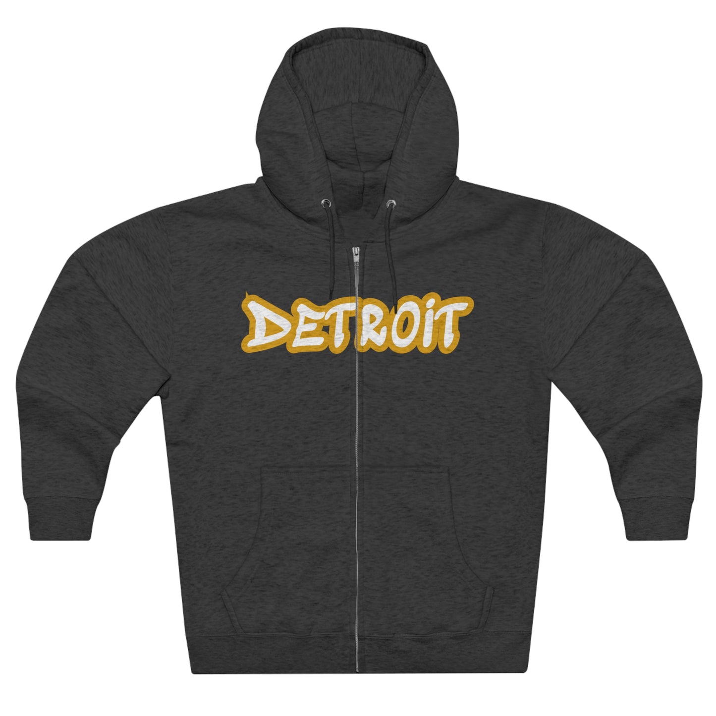 'Detroit' Hoodie (Gold Tag Font) | Unisex Full Zip