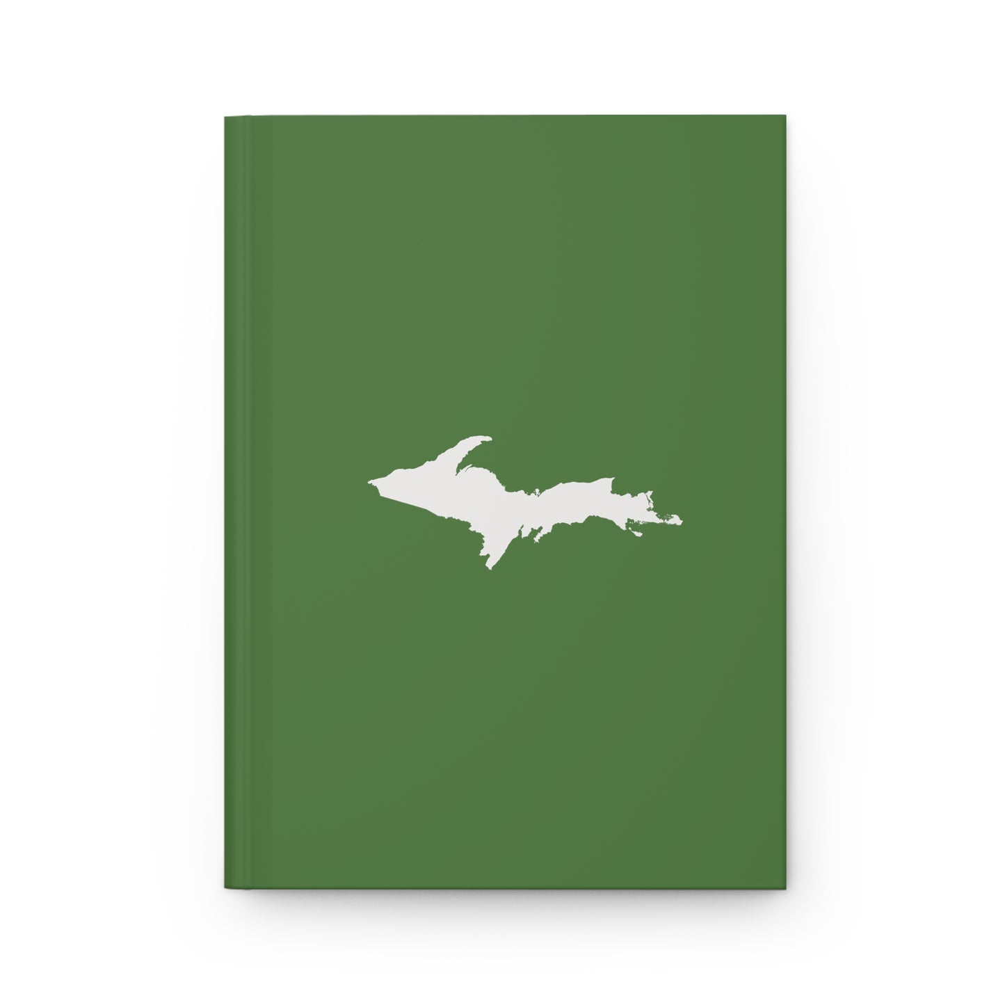 Michigan Upper Peninsula Hardcover Journal (Pine Green w/ UP Outline) | Ruled - 150pgs