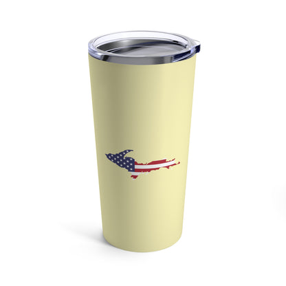 Michigan Upper Peninsula Tumbler (w/ UP USA Flag) | Canary Yellow - 20oz