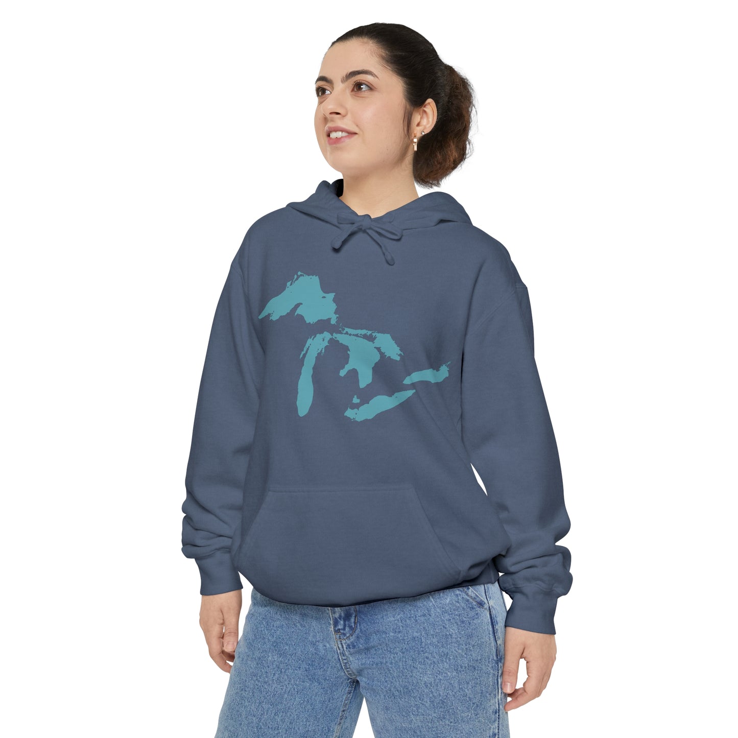 Great Lakes Hoodie (Huron Blue) | Unisex Garment-Dyed