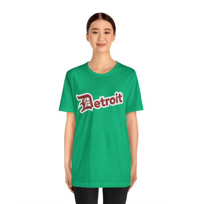 'Detroit' T-Shirt (Ore Dock Red w/ Old English 'D') | Unisex Standard