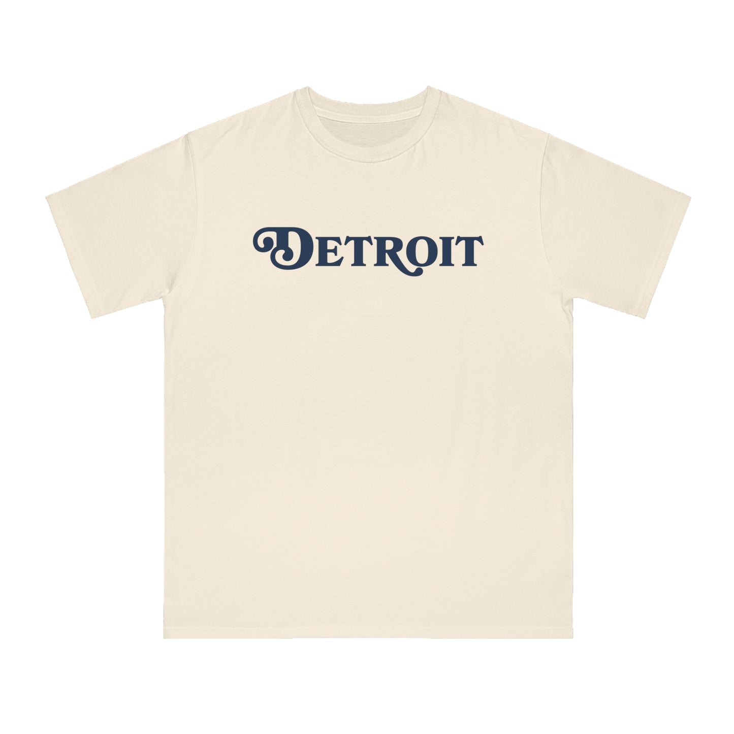 'Detroit' T-Shirt (Sloped Serif Font) | Unisex Organic