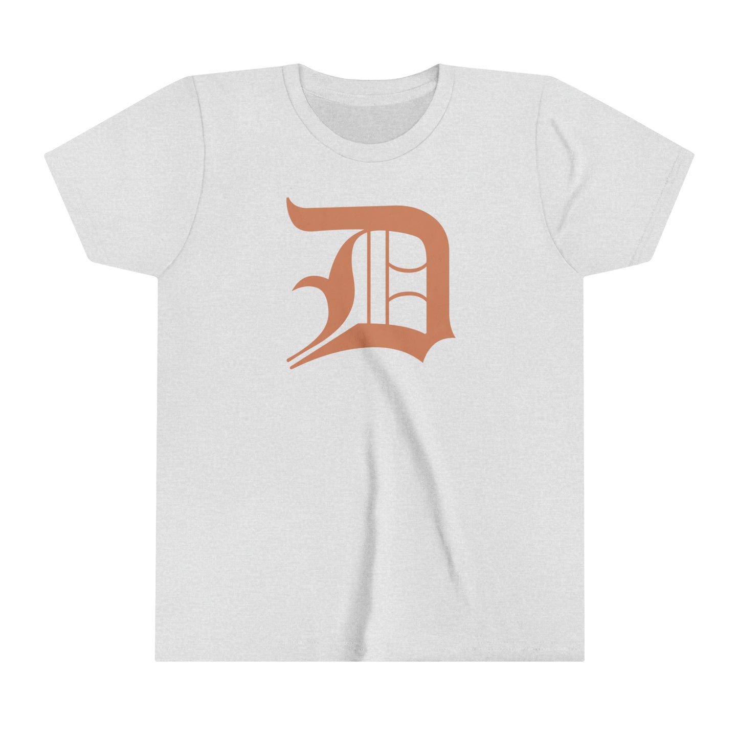 Detroit 'Old English D' T-Shirt (Copper Color) | Youth Short Sleeve