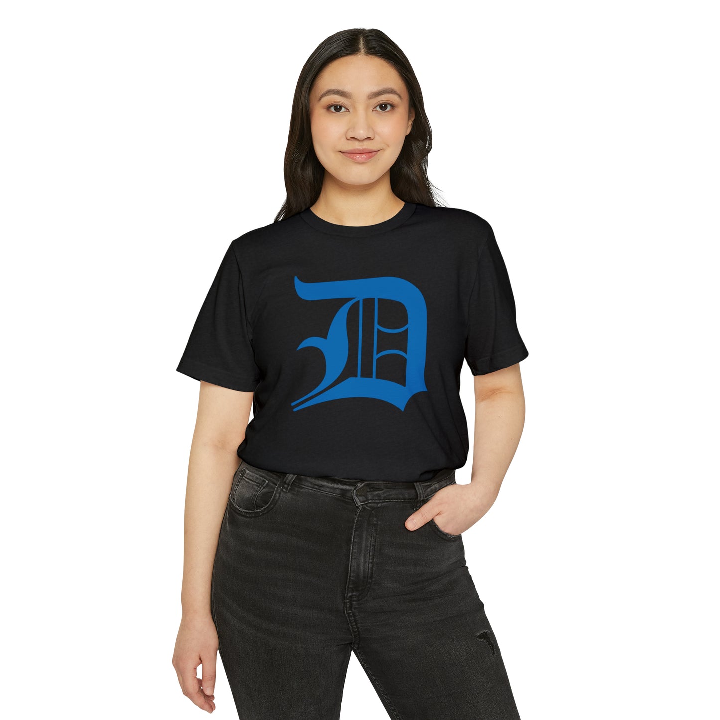 Detroit 'Old English D' T-Shirt (Azure) | Unisex Recycled Organic