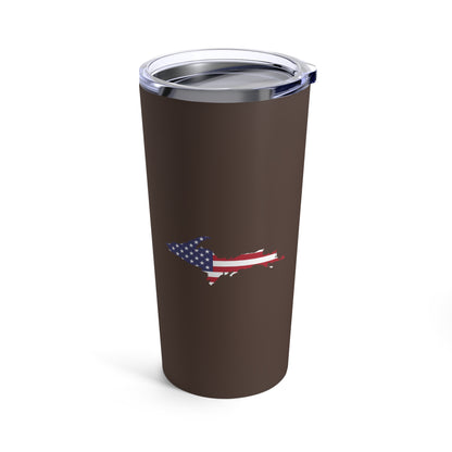 Michigan Upper Peninsula Tumbler (w/ UP USA Flag) | Hickory Color - 20oz