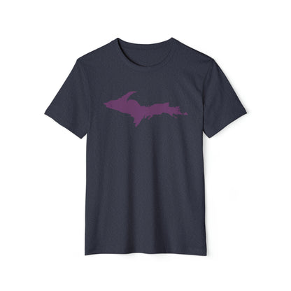 Michigan Upper Peninsula T-Shirt (w/ Plum UP Outline) | Unisex Recycled Organic