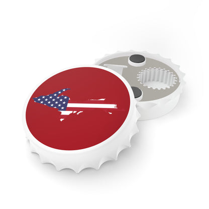 Michigan Upper Peninsula Bottle Opener (w/ UP USA Flag ) | Thimbleberry Red