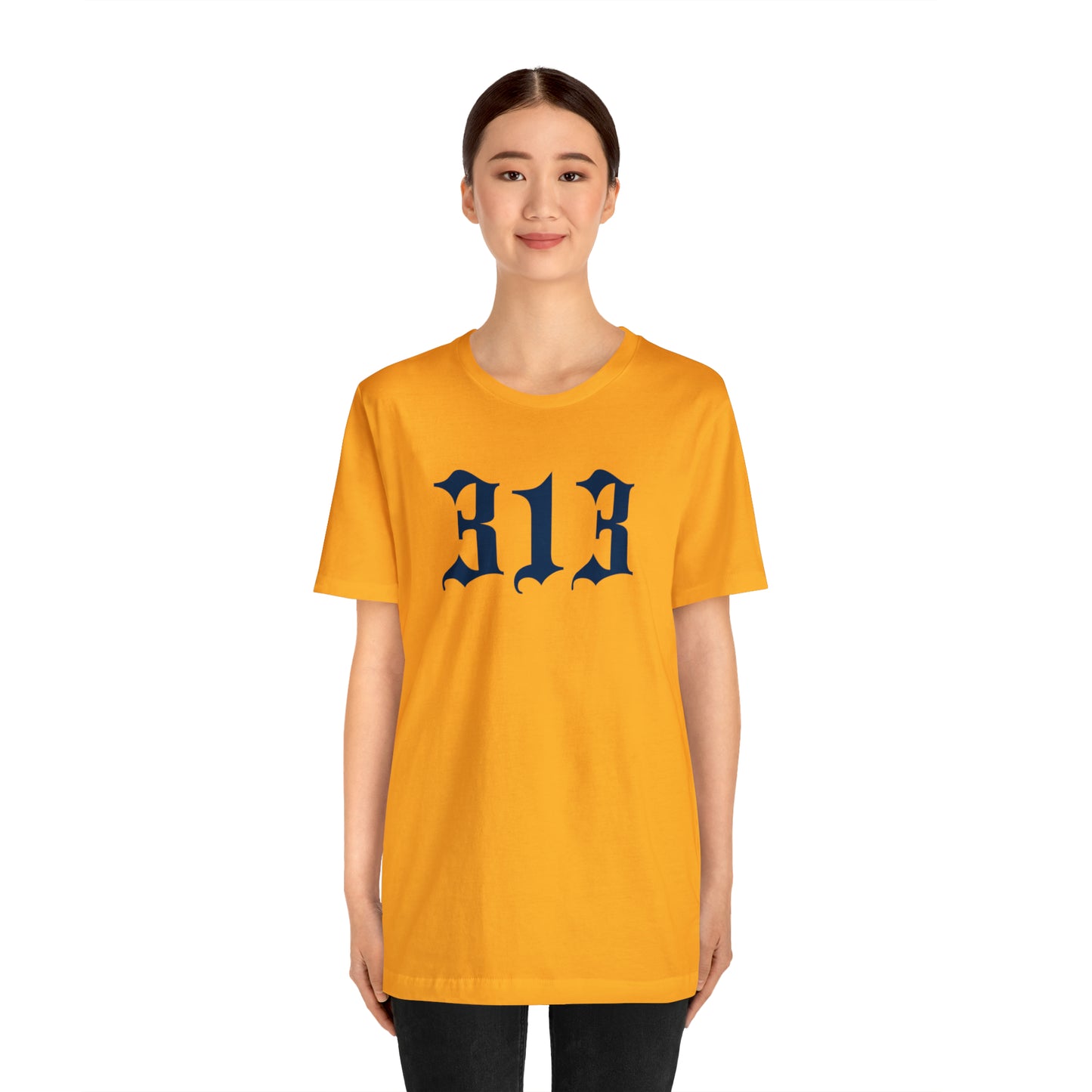 Detroit '313' T-Shirt (Old English Font) | Unisex Standard Fit