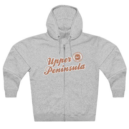 Upper Peninsula EST 1837' Hoodie (Copper Script Font) | Unisex Full Zip