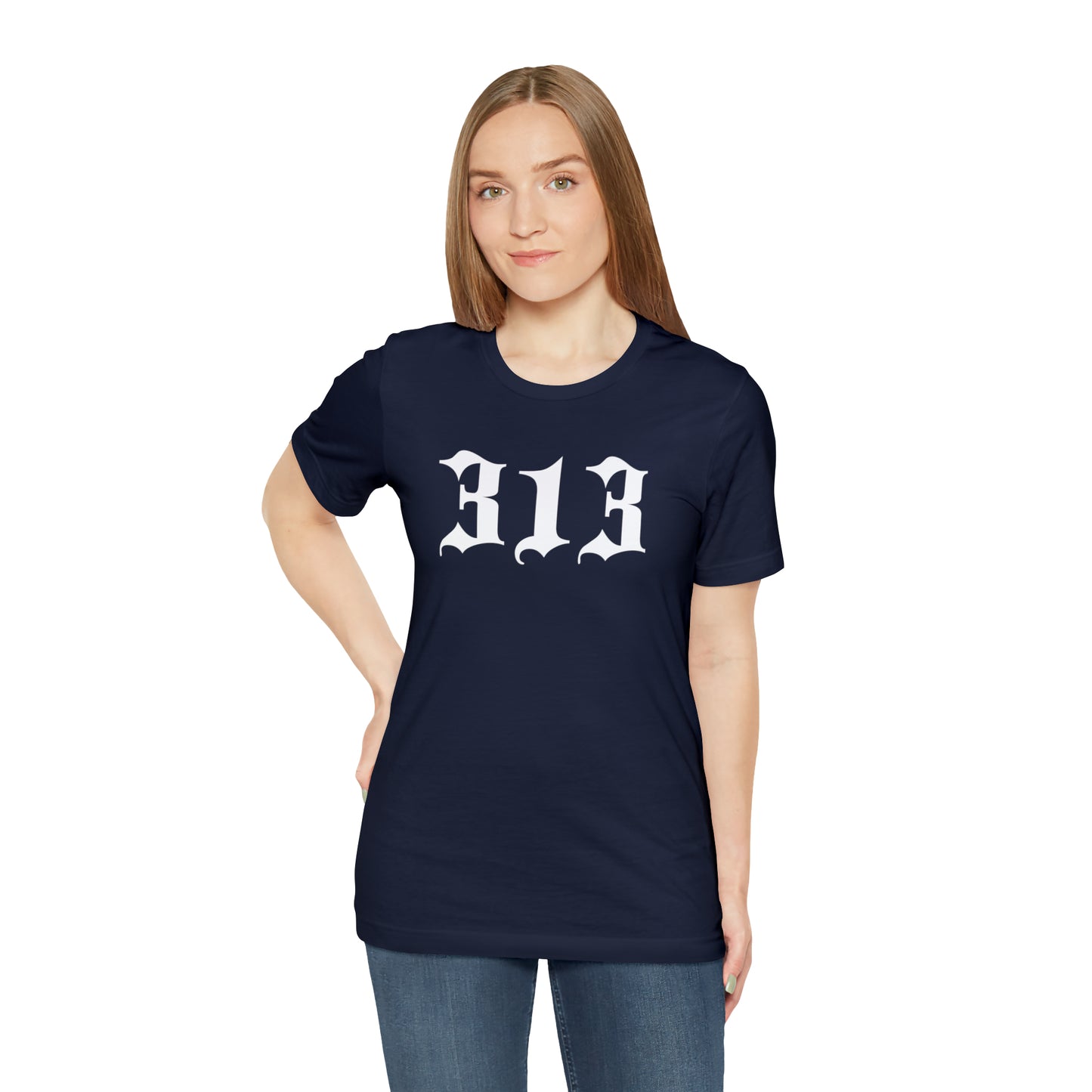 Detroit '313' T-Shirt (Old English Font) | Unisex Standard Fit