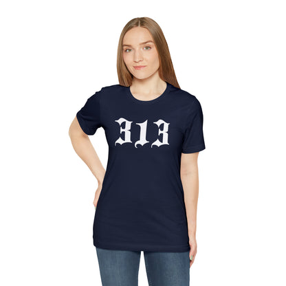 Detroit '313' T-Shirt (Old English Font) | Unisex Standard Fit