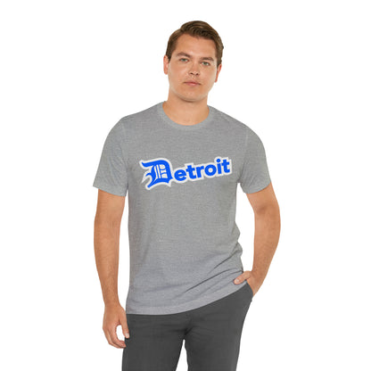 'Detroit' T-Shirt (MotorTown Blue w/ Old English 'D') | Unisex Standard